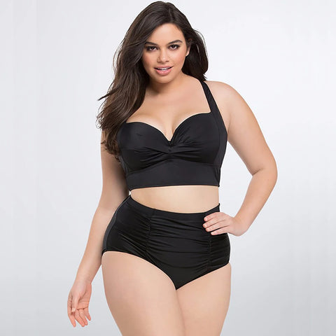 biquini plus size, preto