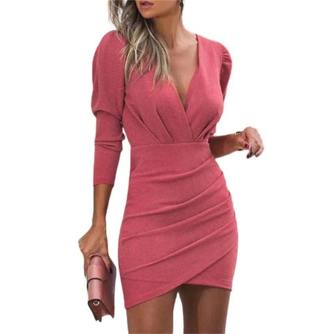 vestido casual, rosa