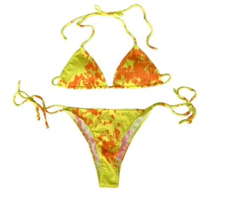 Biquíni Feminino Camaleão Amarelo Para Laranja / Pp