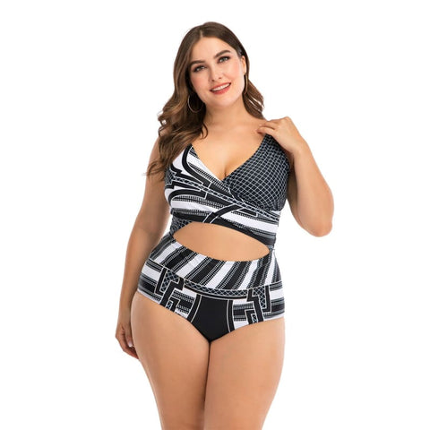 Maiô Feminino Plus Size Cintura Alta Hot Pant Única / Xxxxl