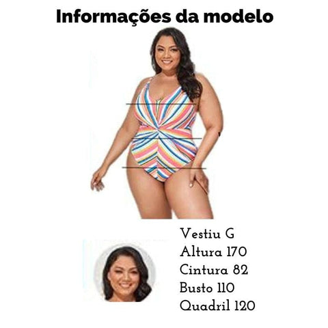 Maiô Feminino Plus Size Moda Praia 2022 01