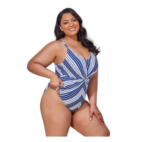 Maiô plus Size azul